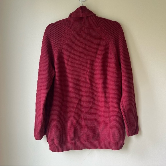 Kenneth Cole Reaction Red Cowl Neck Sweater M | 100% Cotton Cozy Pullover - Picture 11 of 11